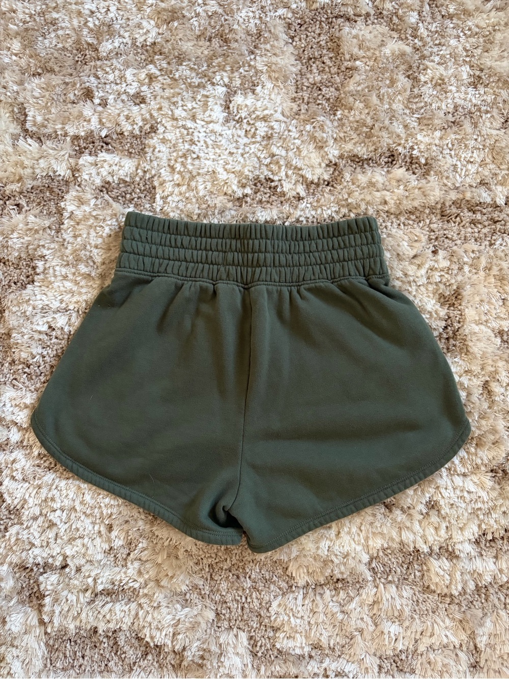 NWT Abercrombie & Fitch Olive Green Elastic Waist Athletic Shorts Size XS - Picture 4 of 4